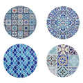Fast Production 10.8cm Round Absorbent Ceramic coaster with Cork Base for Morocco Market