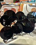 Bulk Sale Natural Black Obsidian Magic Mirror  Healing Crystals Semi-precious Stone Crafts for Home Decoration