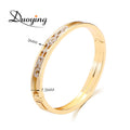 Qiuhan OEM/ODM DIY Zirconia Letters Custom Name Bangles Personalized Letter Slider Charms Bangles