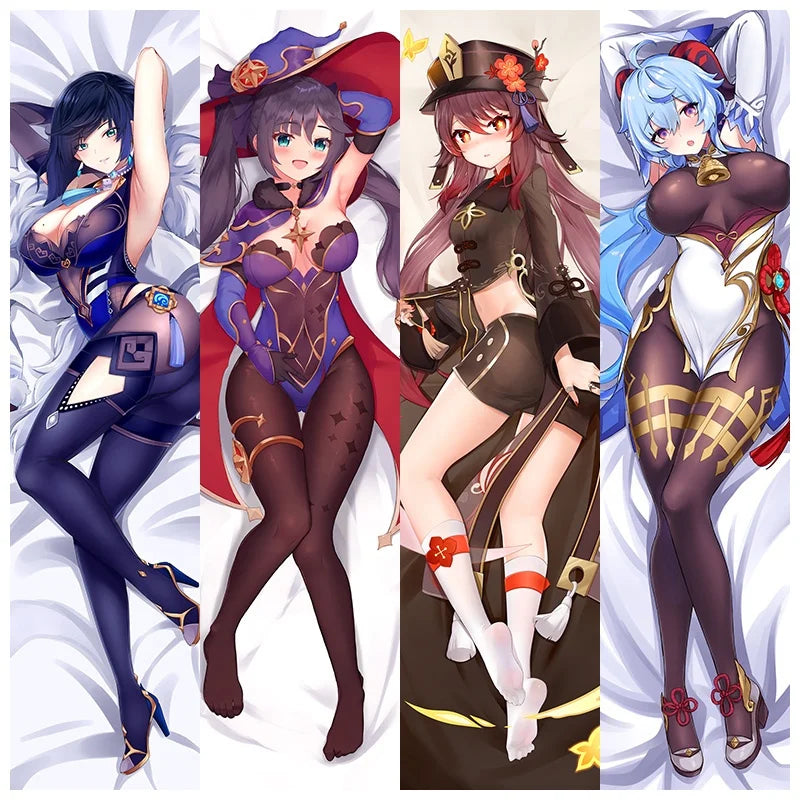 Genshin Impact Digital Printing Anime Dakimakura Raiden Shogun Body Pillow Cover Wholesale Genshin Impact  Anime  Body Pillow
