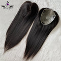 Luxury European Remy Human Hair Ready to Ship Free Part Tape in Soft Skin Base Topper Natural Black Color
