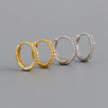Fine Jewelry Geometric Round Shape Zircon 18k Gold 925 Sterling Silver Fashion Huggie Hoop Earring for Women