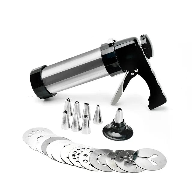 DIY Baking Tools Cookies Cutter Mould Press Gun Stainless Steel Cookies Maker