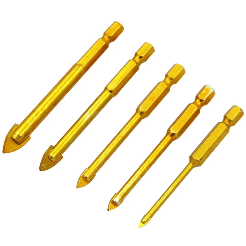 Glass Drill Bit Ceramic Tile Cutter 1/4" Brocas Para Azulejos Porcelanato Drilling Tool Hole Opener Glass Concrete Drill Bit