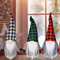 Cross-border New Design Christmas Rudolph Pendant Faceless Doll Decoration Christmas Plaid Hat Dwarf