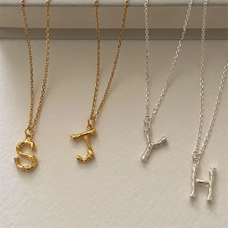 Fashionable Silver 925 Jewelry Stacking 18k Gold Plated Minimalist Initial Necklace