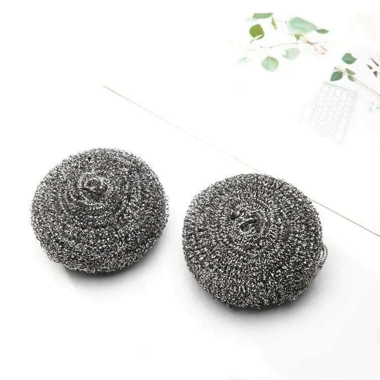 Stainless Steel Cleaning Ball Washing Brush Pot Artifact Metal Scouring Pad for Kitchen