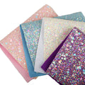 BY6143 Pastel Chunky Glitter Leather Fabric Upholstery Decorative Hair Bows Headband Shoes Earrings Crafts Woven Curtain Chair