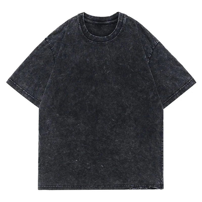 2026 Tshirt Manufacturer Custom Wholesale Lady Womens Summer T Shirt Acid Washed Distressed Crop Top T-shirt