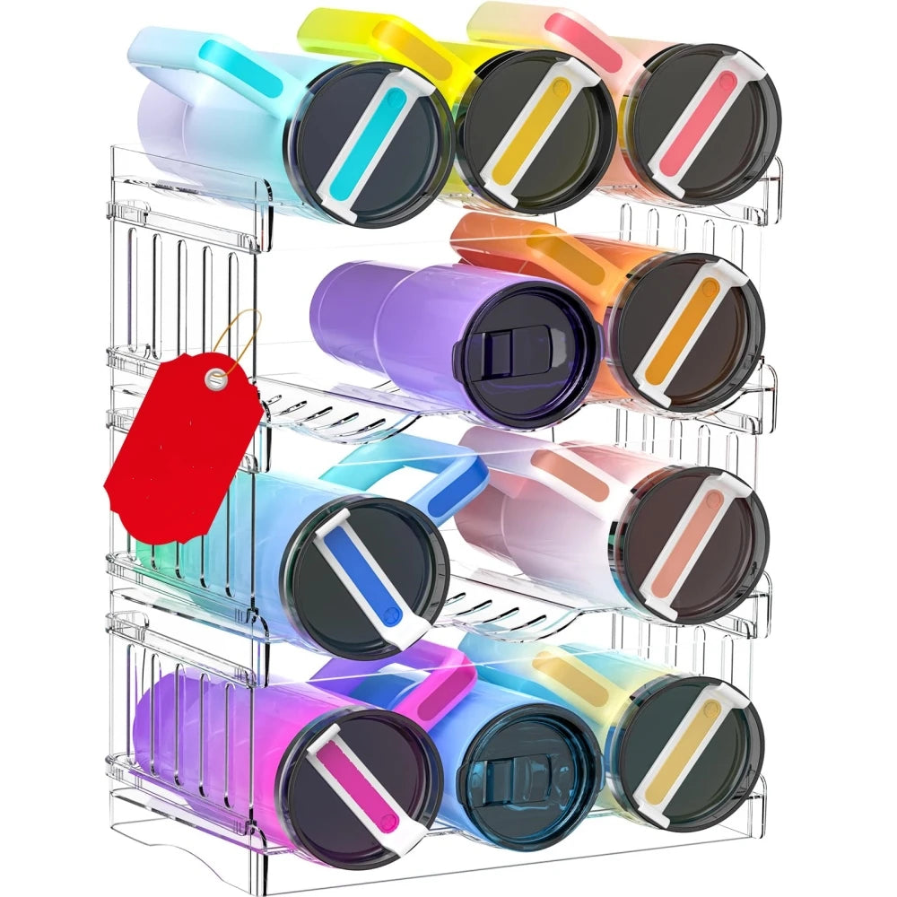Water Bottle Organizer Holder for Stanley Cup Accessories Stackable Fridge Tumbler Organizer