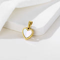 Wholesale Stainless Steel 18k Gold Plated Lady Virgin Mary Jewelry Elegant Mother of Pearl Heart Shell Pendant Jewelry Making