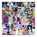 100Pcs NASA Astronaut Rocket Alien Cool Decorative Stickers for Luggage Laptop Bottle Home Wall Toy PVC Label