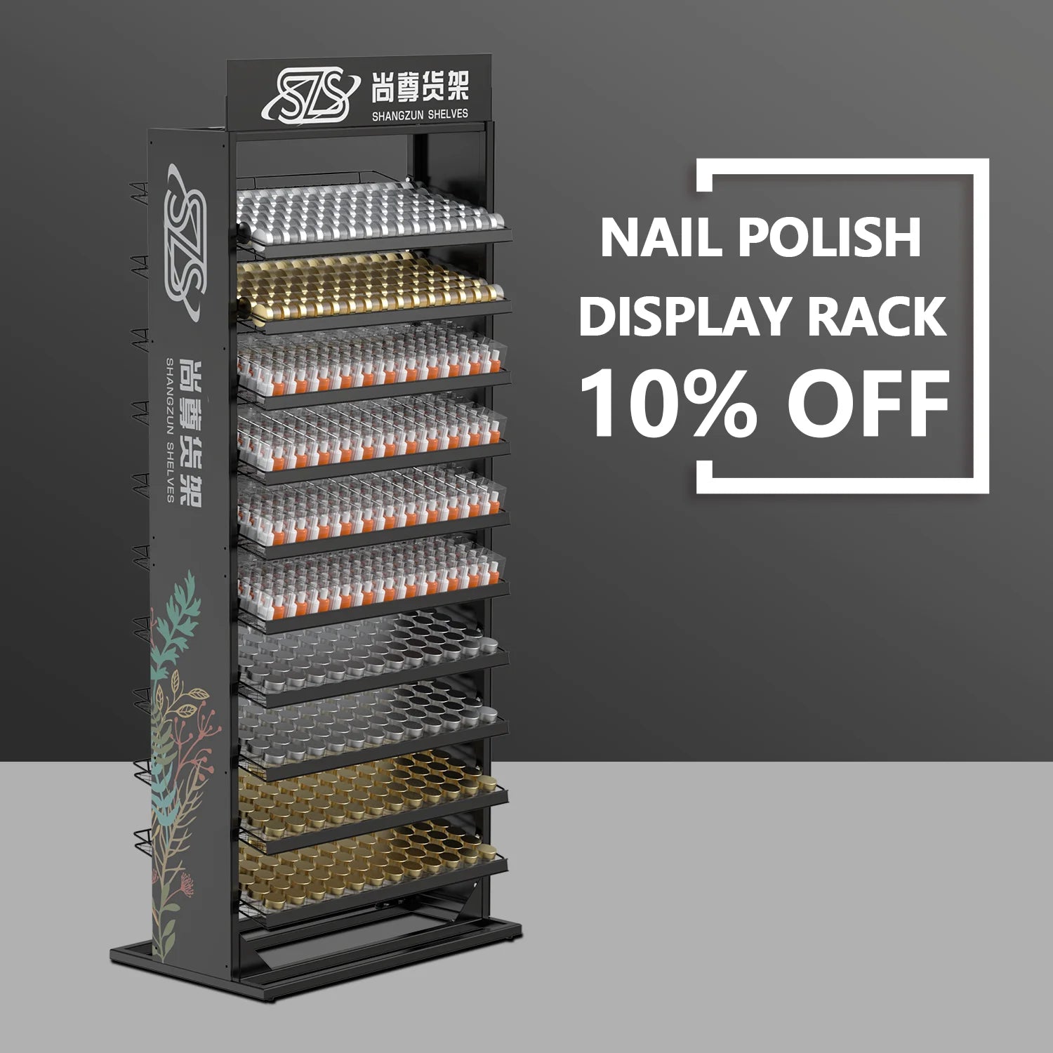10% off Custom Makeup Shop Cosmetic Store Nail Polish Display Racknail Polish Display Shelfnail Polish Sale Floor Stand