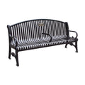 Outdoor Furniture 2 Seater Steel Exterior Bench Seat Outside Park Metal Bench Chair Out Door Garden Seating Bench with Back