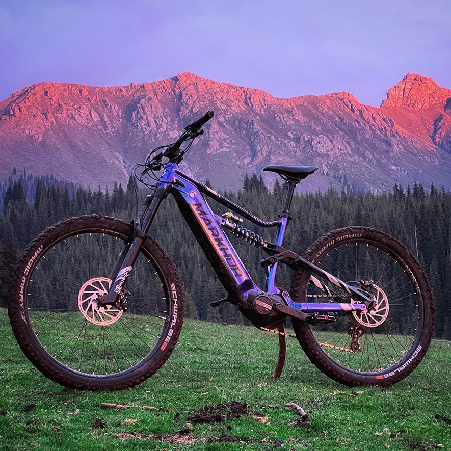 MARKHOR Factory E MTB 27.5/29inch Full Suspension Electric Mounatin Bicycle Soft-tail Aluminum Frame Bafang M560 Mid Motor Ebike