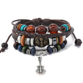 New Fashion Genuine Leather Guitar Bracelet with Pendant Wholesale Charm Bracelets for Men and Women