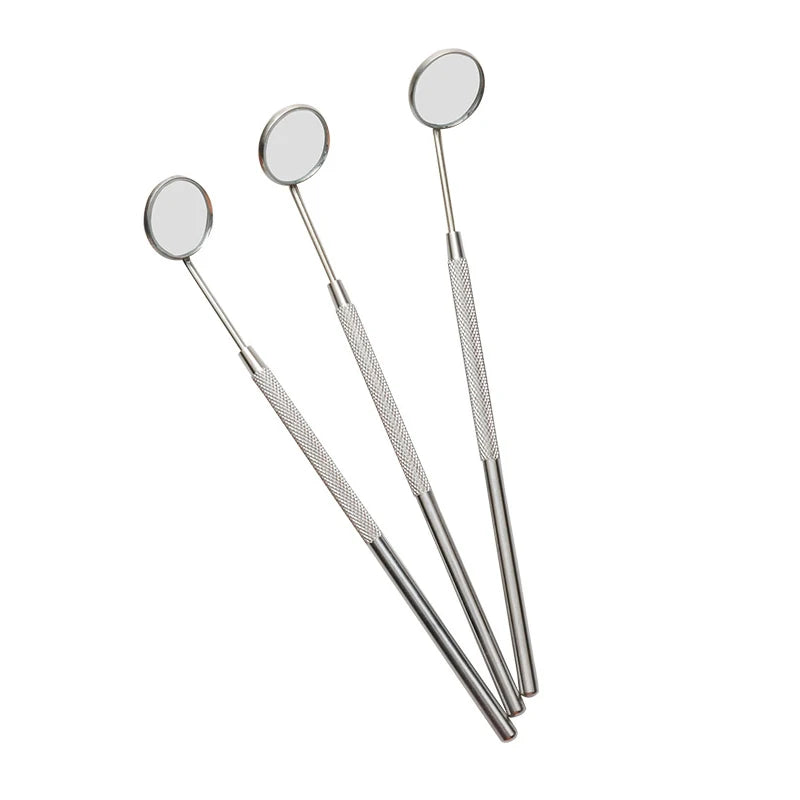 Wholesale Personalized Chrome Cosmetic Mirror with Single Side Silver Eyelash Extension Handle Stainless Steel & Glass