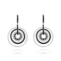 Abiding Fashion Big Earrings White Stone CZ Diamond Sterling Silver Jewelry 925 Earrings Drop Women for Wedding