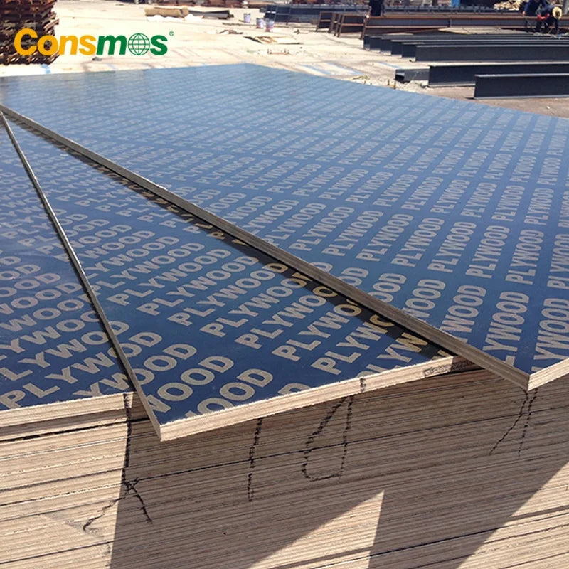 1220x2440mm Black Film Faced Plywood Marine Construction Formwork Phenolic Board