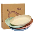 9 Inch Eco-Friendly Classic Dinner Plate Pattern Customized Color Unbreakable Plastic for Salads School Home Gifts