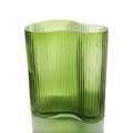 Hand Blown Colored Table Glass Vase Centerpieces Green Irregular Flower Glass Vases for Home Decoration