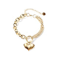 Unique Design Stainless Steel Heart Shaped Charm Pendant Chain Bracelet Jewelry Bracelets Women China Manufacturer Supplier