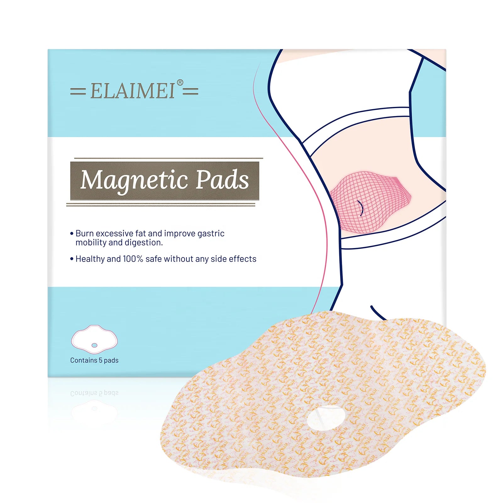 ELAIMEI Burn Excessive Fat Loss Belly Natural Magnetic Slimming Patch