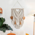 2025 New Fashion Macrame Leaf Curtain Leaf Macrame Wall Hanging Boho Handmade Macrame Leaf for Home Decor  W1669