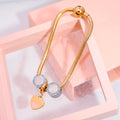 Wholesale DIY Adjustable Snake Chain Bracelets for Women Gold Plated Pendant Charm Beads Stainless Steel Jewelry Cute for Gifts