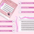 Self Adhesive Lash Packaging Box Lashes Press on No Glue Cluster Lashes