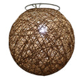 Modern Natural Color Rattan Globe Ball Style Ceiling Pendant Light Lampshade Chandeliers Hanging Lamp Shades