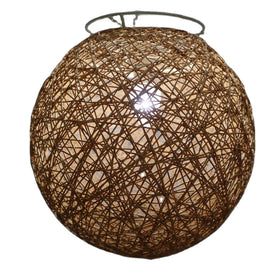Modern Natural Color Rattan Globe Ball Style Ceiling Pendant Light Lampshade Chandeliers Hanging Lamp Shades