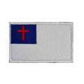 Christian Flag Patch 2x3 Inch Hook Loop Tactical Embroidered Armband Christian Flag Patches for Backpack Hat Vest Jacket
