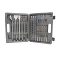 17pcs Sds Plus Shank Rotary Electric Sds Cross Tip Hammer Drill Bit and SDS Plus Chisel Set  for Concrete Masonry Granite Marble