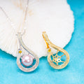 P011070 DIY 6-8mm Natural Freshwater Pearl Pendant Accessory 925 Sterling Silver Engagement Jewelry Necklace for Women