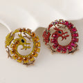Exaggerated Diamond Dragon Brooch Pin Bling Yellow Rhinestone Large Dragon Brooch Fahion Jewelry