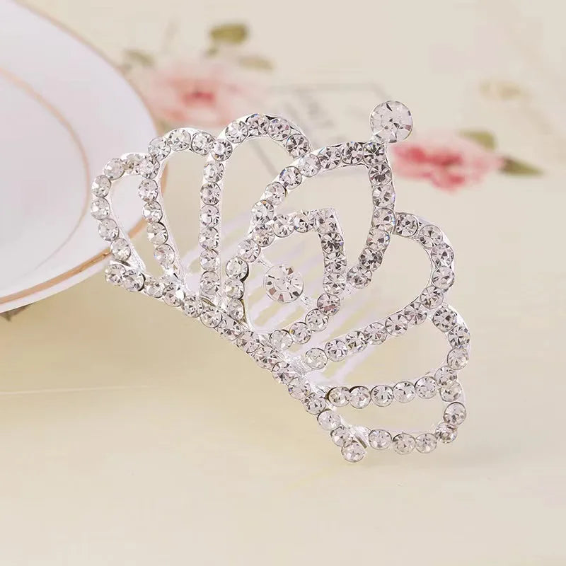 Holiday Party Princess Kids Rhinestone Tiara for Girls Crown Hair Accessories