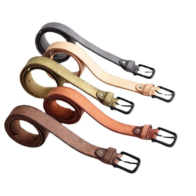 High-end Genuine Cow Hide Alloy Buckle Eco-Friendly Durable Heavy Duty Mens Work Belt Casual Belts