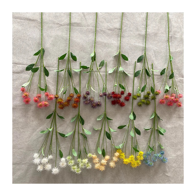 Wholesale 9-Head Vanilla Ball Artificial Flowers Long Branch Christmas Graduation Valentine's Day Ball Flower Artifical Flowers