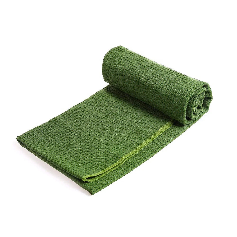 Custom Super Soft Microfiber Hot Yoga Mat Non-Slip Quick Dry Sweat Absorbent Towel for Pilates and Workouts