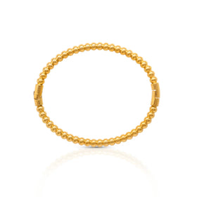 Chris April Fashion Jewelry 316L Stainless Steel Round Bead Openable Antique Cuff Bracelet for Women