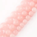 New Arrival round Smooth Pink Dyed Jades Stone Beads in 6/8/10/mm Sizes Fashionable DIY Jewelry Making