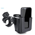 MZYRH MTB Bicycle Bottle Cage & Mobile Phone Holder 2-in-1 ABS & Anti-Skid Rubber Black Lightweight