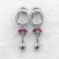 Sterling Silver 6*8mm Semi Mount Stud Eardrops Empty Frame Support Blank Setting S925 Base Without Center Stone DIY for Inlay