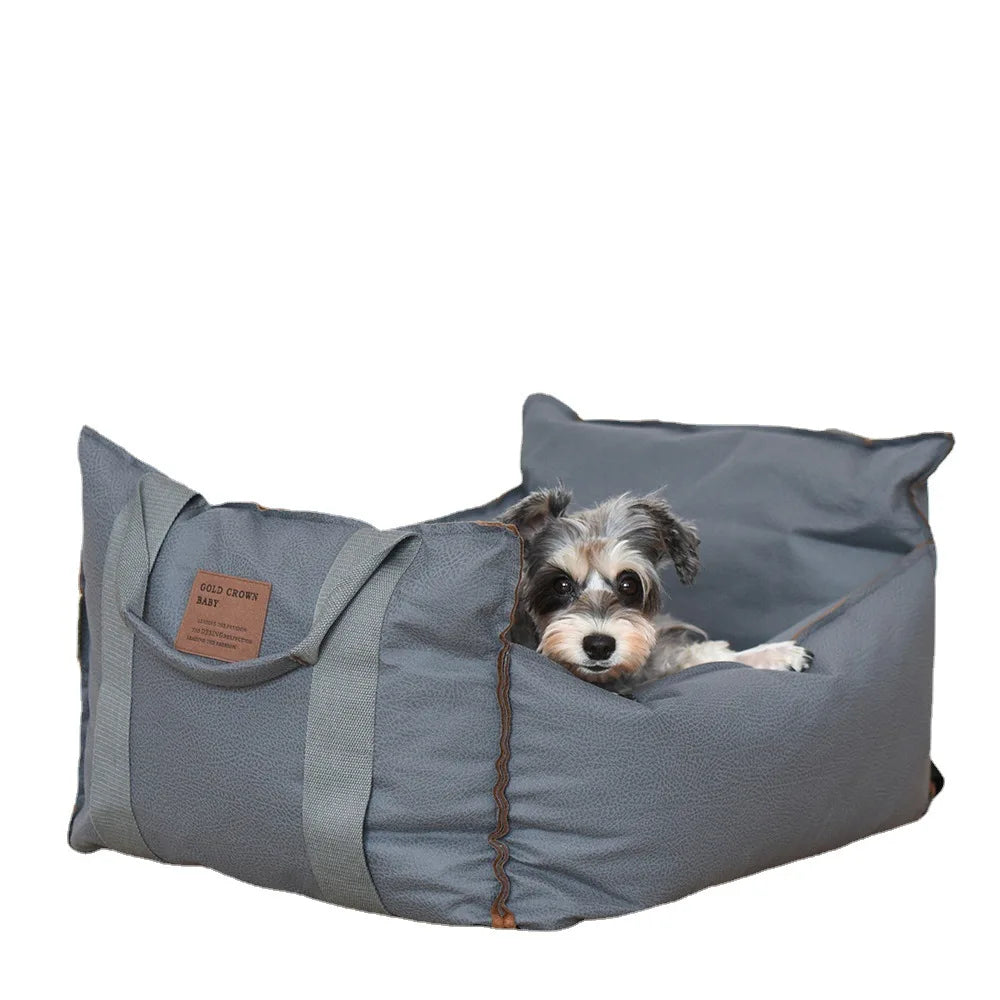 Dog Car Seat for Small Dogs Waterproof Pet Car Seat Booster Dog Cat Seat Bed with Safety Buckle