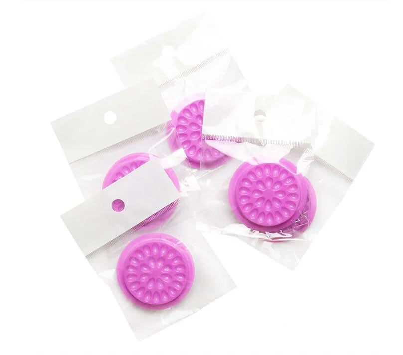 Wholesale Eyelash Extension Glue Holder Adhesive Pallet Pads Colorful PVC Plastic Disposable Lash Glue Tray 10pcs/pack