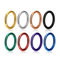 Wholesale G23 Titanium F136 Nose Hoop Belly Ring Earring Lip Labret Ear Ring Mixed Color Clips Hinge for Women Piercing Jewelry