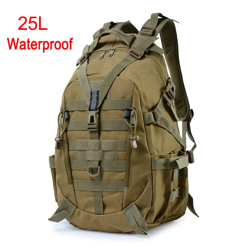 Outdoor Tactical Backpack Camouflage Mountaineering Bag Rucksack 25L Waterproof Sports Bag Camping Hiking  Fishing Hunting Bags