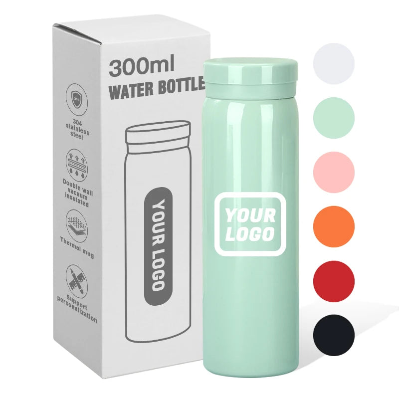 Custom Logo Double Wall Vacuum Stainless Steel Water Bottle Pocket Water Bottles