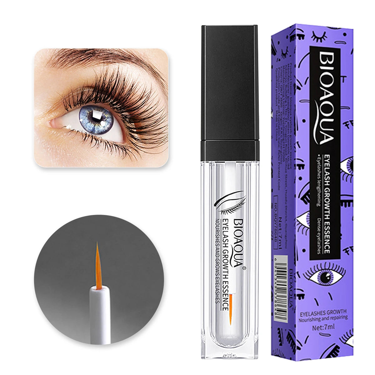 No Irritat Advanced Lash Serum for Eyelash Growth for Thicker Longer Eyelash Custom Eyelash and Eyebrows Growth Serum Packaging